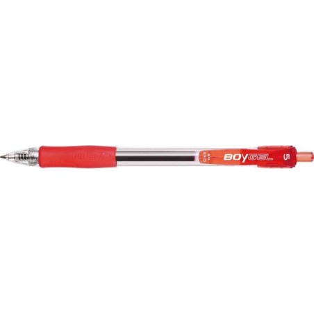 Długopis żelowy automatyczny z gumowym uchwytem RYSTOR BOY GEL EKO 422-001 czerwony 0.5