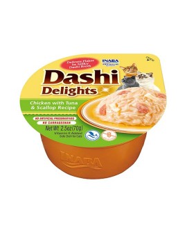 INABA Dashi Delights Kurcz. Tuńczyk&Przegrzebki - Przysmak dla kotów - 70g