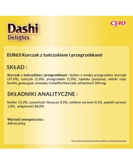 INABA Dashi Delights Kurcz. Tuńczyk&Przegrzebki - Przysmak dla kotów - 70g