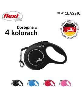 Smycz flexi automatyczna New Classic Cat XS linka 3 m - smycz dla kota, kolor czarny