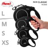 Smycz flexi automatyczna New Classic L taśma 5m - dla psa do 50kg, kolor: czarny