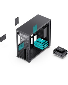 Jonsbo D41 MESH Screen ATX Tempered Glass - black