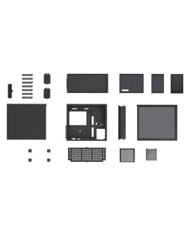 Jonsbo D41 MESH Screen ATX Tempered Glass - black