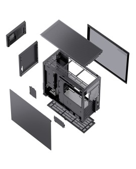Jonsbo D41 MESH Screen ATX Tempered Glass - black