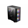 MSI MAG FORGE M100R zabezpieczenia & uchwyty komputerów Midi Tower Czarny, Przezroczysty