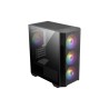 MSI MAG FORGE M100R zabezpieczenia & uchwyty komputerów Midi Tower Czarny, Przezroczysty