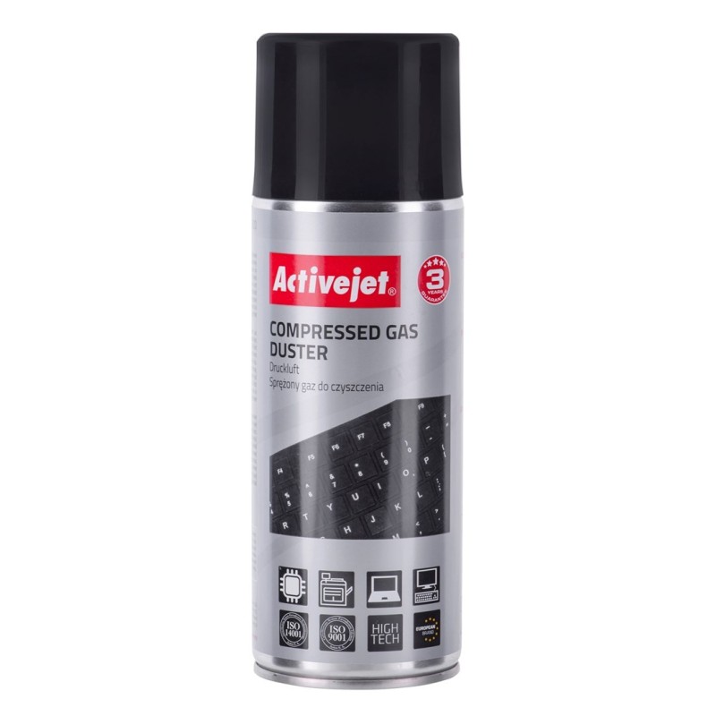 Activejet AOC-200 Sprężone powietrze (400 ml) Niezbędny w każdym biurze, i każdemu użytkownikowi komputera, uniwersalny środek