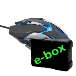 E-blue Auroza Gaming Mysz przewodowa, czarna, 4000DPI, e-box