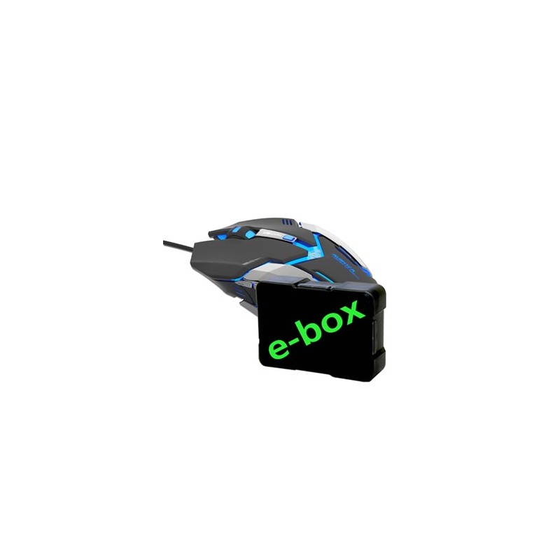 E-blue Auroza Gaming Mysz przewodowa, czarna, 4000DPI, e-box