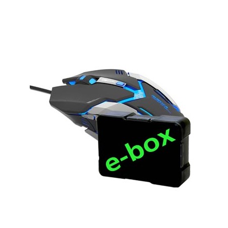 E-blue Auroza Gaming Mysz przewodowa, czarna, 4000DPI, e-box