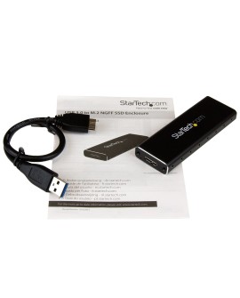 StarTech.com SM2NGFFMBU33 obudowa do dysków twardych Obudowa SSD Czarny M.2
