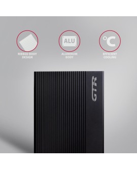 AXAGON EE35-GTR USB-C 3.2 Gen 1 - SATA 6G, Obudowa Zewnętrznego Dysku Twardego 3.5", Ryflowana - Czarna