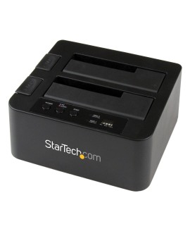 StarTech.com SDOCK2U33RE duplikator Duplikator HDD/SSD 1 kopii Czarny
