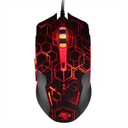 E-blue Auroza EMS636 Hexagon Mysz przewodowa, czarna, 2500DPI, EOL