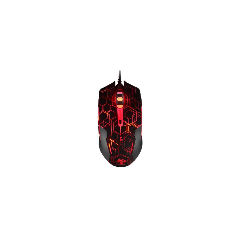 E-blue Auroza EMS636 Hexagon Mysz przewodowa, czarna, 2500DPI, EOL