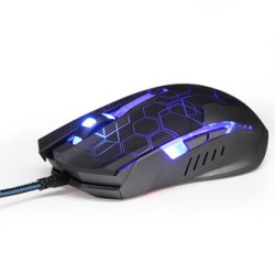 E-blue Auroza EMS636 Hexagon Mysz przewodowa, czarna, 2500DPI, EOL