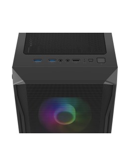 FURY OBUDOWA KOMPUTEROWA FURY SHOBO SH4F RGB MIDI Z OKNEM CZARNA