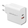 Qoltec 51715 Ładowarka sieciowa | 63W | 5-20V | 1.5-3A | USB typ C PD | USB QC 3.0 | Biała