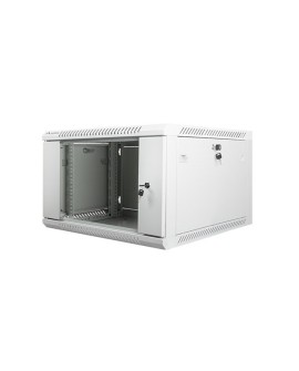 Szafa jednosekcyjna Lanberg WF01-6606-10S (6U 368mm / 600mm / 600 mm wisząca Szklane 19'' kolor szary)