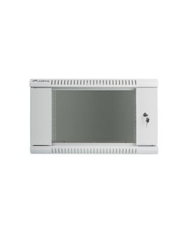 Szafa jednosekcyjna Lanberg WF01-6606-10S (6U 368mm / 600mm / 600 mm wisząca Szklane 19'' kolor szary)