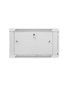 Szafa jednosekcyjna Lanberg WF01-6606-10S (6U 368mm / 600mm / 600 mm wisząca Szklane 19'' kolor szary)