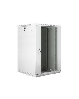 Szafa montażowe Lanberg WF01-6618-10S (18U 900mm / 600mm / 600 mm wisząca Szklane 19'' kolor szary)