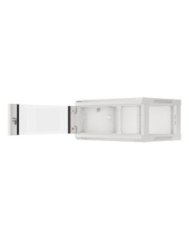 Szafa jednosekcyjna Lanberg WF01-6404-10S (4U 368mm / 600mm / 450 mm wisząca Szklane 19'' kolor szary)
