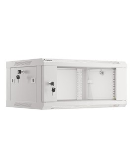 Szafa jednosekcyjna Lanberg WF01-6404-10S (4U 368mm / 600mm / 450 mm wisząca Szklane 19'' kolor szary)