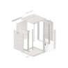 Szafa rack Lanberg WF01-6615-10S (15U 769mm / 600mm / 600 mm wisząca Szklane 19'' kolor szary)