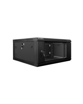 Szafa jednosekcyjna Lanberg WF01-6604-10B (4U 280mm / 600mm / 600 mm wisząca Szklane 19'' kolor czarny)