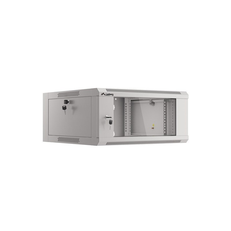 LANBERG SZAFA WISZĄCA 19" 4U 570X600 SZYBKI MONTAŻ (SZARA, FLAT PACK) WFFA-5604-10S