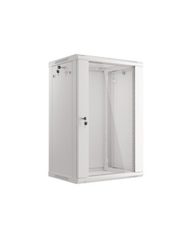 Szafa rack Lanberg WF01-6418-10S (18U 901mm / 600mm / 450 mm wisząca Szklane 19'' kolor szary)