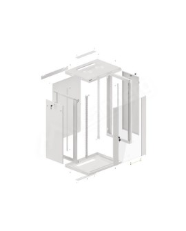 Szafa rack Lanberg WF01-6418-10S (18U 901mm / 600mm / 450 mm wisząca Szklane 19'' kolor szary)