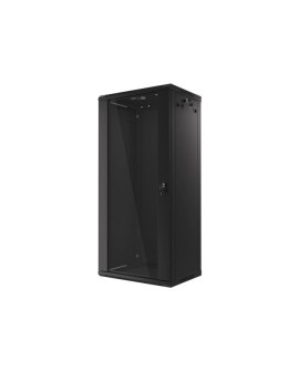 Szafa jednosekcyjna Lanberg WF01-6427-10B (27U 1300mm / 600mm / 450 mm wisząca Szklane 19'' kolor czarny)