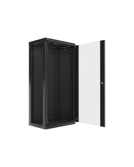 Szafa jednosekcyjna Lanberg WF01-6427-10B (27U 1300mm / 600mm / 450 mm wisząca Szklane 19'' kolor czarny)