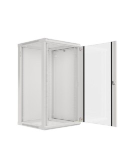 Szafa jednosekcyjna Lanberg WF01-6622-10S (22U 1080mm / 600mm / 600 mm wisząca Szklane 19'' kolor szary)