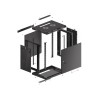 LANBERG SZAFA WISZĄCA RACK 19" 12U 600X450 DRZWI METALOWE CZARNA (FLAT PACK) WF01-6412-00B