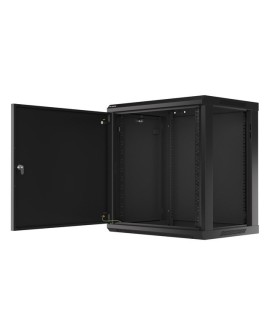 LANBERG SZAFA WISZĄCA RACK 19" 12U 600X450 DRZWI METALOWE CZARNA (FLAT PACK) WF01-6412-00B