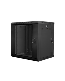 Szafa rack Lanberg WF02-6612-10B (12U 635mm / 600mm / 600 mm wisząca Szklane 19'' kolor czarny)