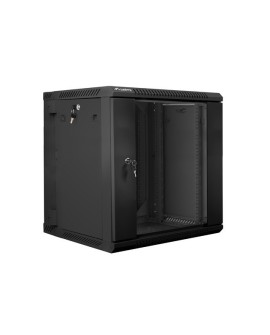 Szafa rack Lanberg WF02-6612-10B (12U 635mm / 600mm / 600 mm wisząca Szklane 19'' kolor czarny)