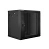 Szafa rack Lanberg WF02-6612-10B (12U 635mm / 600mm / 600 mm wisząca Szklane 19'' kolor czarny)