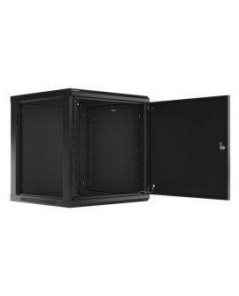 LANBERG SZAFA WISZĄCA RACK 19" 12U 600X600 DRZWI METALOWE CZARNA (FLAT PACK) WF01-6612-00B