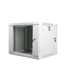 Szafa rack Lanberg WF02-6609-10S (9U 502mm / 600mm / 600 mm wisząca Szklane 19'' kolor szary)