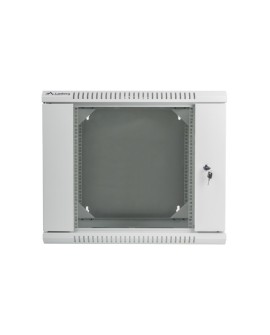 Szafa rack Lanberg WF02-6609-10S (9U 502mm / 600mm / 600 mm wisząca Szklane 19'' kolor szary)