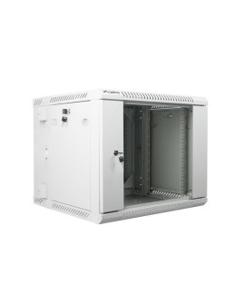 Szafa rack Lanberg WF02-6609-10S (9U 502mm / 600mm / 600 mm wisząca Szklane 19'' kolor szary)