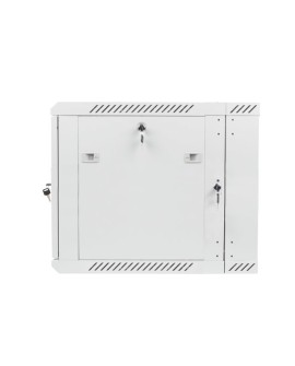 Szafa rack Lanberg WF02-6609-10S (9U 502mm / 600mm / 600 mm wisząca Szklane 19'' kolor szary)