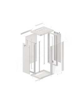 Szafa rack Lanberg WF01-6422-10S (22U 1080mm / 600mm / 450 mm wisząca Szklane 19'' kolor szary)