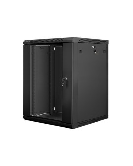 Szafa jednosekcyjna, zamykana na zamek Lanberg WF01-6615-10B (15U 769mm / 600mm / 600 mm stojąca Otwierane 19'' kolor czarny)