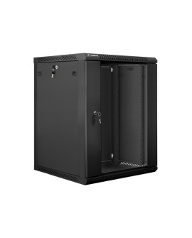 Szafa jednosekcyjna, zamykana na zamek Lanberg WF01-6615-10B (15U 769mm / 600mm / 600 mm stojąca Otwierane 19'' kolor czarny)