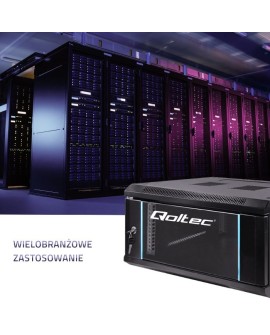 Szafa wisząca QOLTEC RACK 19" 6U 600X370X600 czarna